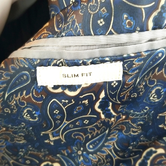 Men's Joe By Joseph Abboud brown herringbone linen sports coat - 40S - Picture 7 of 8